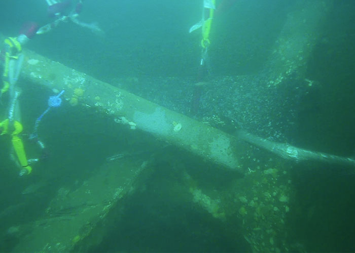 Anchor damage on subsea pipeline